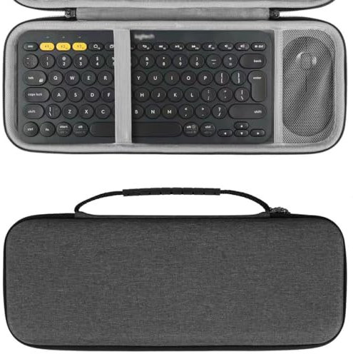 Taoricen Portátil Funda Protectora Compatible con Logitech K380/PEBBLE 2 Combo, Set de Teclado y ratón De Mano Bolsa de Almacenamiento