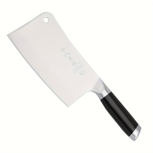 SHI BA ZI ZUO Kochmesser Küchenmesser Hochwertiges Fleischermesser aus rostfreiem Stahl Chinesisches Schneidemesser mit durchgehender Klinge zum Schneiden von Knochenfleisch