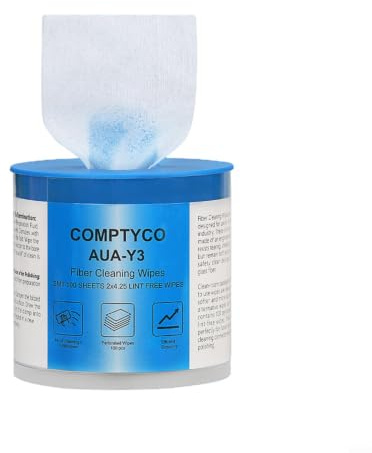 Lingettes de nettoyage en fibre optique sans poussière pour instruments en fibre nue, 68 x 71 mm