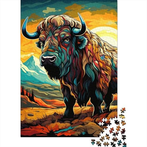 Bisons Berg Sonnenuntergang 1000 Teile Jigsaw Puzzle Für Erwachsene