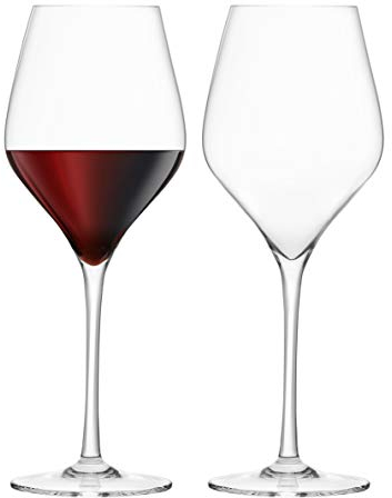 Final Touch 100% Lead-free Crystal Red Wine Glasses Rotweingläser Kristallglas Hergestellt mit DuraSHIELD Titanium verstärkt für erhöhte Haltbarkeit Tall 26 cm 620ml - Packung mit 2 Stück