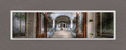 Eurographics Hospital In Beelitz II Wand Sticker, Glas, Grau, 125 x 50 x 3.5 cm