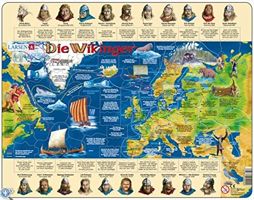 Larsen 7023852110355 Puzzle 102 Teile-Rahmenpuzzle-Die Wikinger