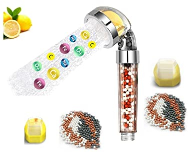 Filtered Shower Head with Vitamin C Shower Filter Powerful Remove Chlorine Softens Hard Water