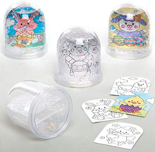 Baker Ross Ostern-Schneekugeln zum Ausmalen, 4 Stück, Osterbasteln für Kinder (AX777)