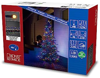 Konstsmide LED Fairy Lights for Indoor and Outdoor Use - Christmas Decorations - 400 String Lights - Mains Powered Plug-in