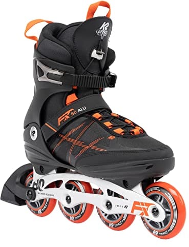 K2 Skates Herren Inline Skates F.I.T. 80 ALU, Black - red, 30G0415.1.1.115