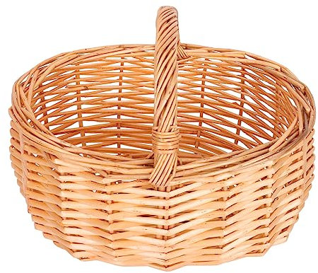 Angoily Weiden Picknickkorb Willow Land Picknick Korb Ostern Korb Weinkorb Gewebt Eier Sü?igkeiten Korb Blumenkorb Obst K?rbekeks Cookie Geschenkbox Taschen Rattan Gewebt Lagerkorb