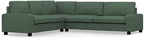 COMFORTLY Ecksofa – nur Bezüge (2 + 3) Schonbezug Ersatz handgefertigt kompatibel mit Kivik Ecksofa – nur Bezüge (2 + 3) – nur Bezüge (strapazierfähig – grün)