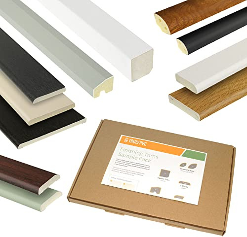 UPVC Window & Door Finishing Trim Sample Pack Architrave Cloaking Fillet D-Mould Quad