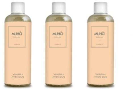 Set Muhà Ricarica Diffusore Ambiente - confezione da 3 da 100ml - Vaniglia e Ambra Pura