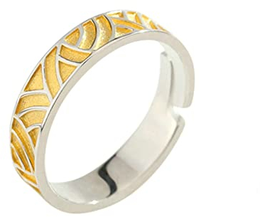 Verlobungsringe für Sie und Ihn, Ringe Jahrestag Einfache Band Zwei Ton 925 Silber Lustige Geschenke