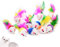DFsucces Catnip Mice Toys, 17 Pcs Mouse Toys With Feather Tail for Cat Kitten - Soft, Interactive Rattle Set (Mixed Color)