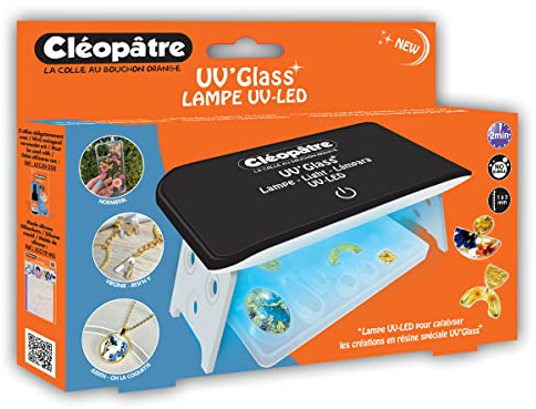 Cléopâtre UV'Glass - Lampada UV-LED 24W per realizzare le tue creazioni in resina in pochi minuti, neutra, 16 x 7 x 8