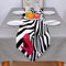 AMDXD Tischläufer Vintage Hochzeit, Zebra Streifen Leinen Tischläufer Fleckschutz, Tisch-Deko Tischband für Küche Bauernhaus böhmische Hochzeit Tabletop Dekor (Schwarz Weiß, 41x183 cm)
