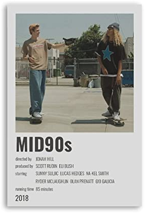 Enartly Leinwand Druck Poster Vintage Mid 90s Minimalista Film Poster Tela Wall Art Room Immagini per Camera da letto Regali Decor 40x60cm Senza Cornice