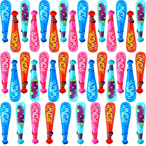 Sonarun Confezione da 40 mazze da baseball gonfiabili da 50,8 cm, giocattolo gonfiabile, per carnevale, compleanno, piscina, baseball, feste a tema bomboniere