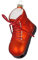 Christbaumschmuck Wanderschuh 6,5cm Glas - Wanderstiefel Glasfigur zum Aufhängen Rot - Weihnachtsbaum Anhänger Winterstiefel - Handbemalter Weihnachtsbaumschmuck & Outdoor Dekoration