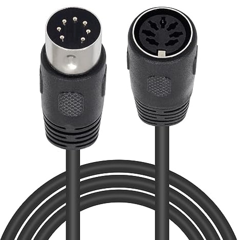 Poyiccot 7 Pin DIN Cable, 7Pin DIN Male to Female Extension Cable, Professional Premium Audio Extender Cord for B & O, Stereo Systems, 5ft