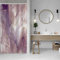 SDOTPMT 90x183cm Violet Abstrait marbre Rideau de Douche Or Paillettes Tourbillon Texture Rideau de Douche Moderne Classique esthétique Femmes Salle de Bain Rideau de Douche Crochet décoration
