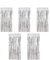 Kioneer Metallic Tinsel Curtains christmas 5 Packs 3 ft x 6 ft large Foil Fringe Curtains for Photo Backdrop Door Wall Hanging Window Curtain Party foil curtain christmas Decoration