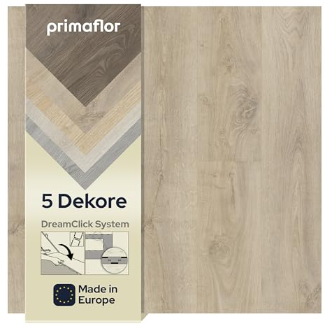 Primaflor Klick-Vinylboden - LIVE, Eiche blond, 10 x Hochwertige Vinyldielen mit Holzstruktur, Wasserbeständiger Bodenbelag, Schnelle und Einfache Verlegung