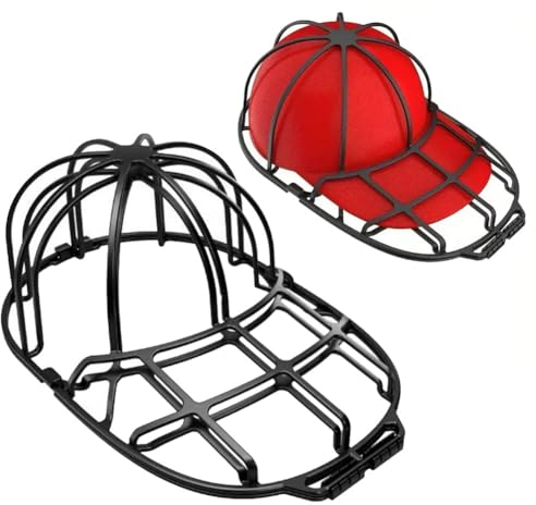 Lsydgn Cap Washer für Baseballmützen Cap Waschmaschinen Form Basecap Kappen waschgestell Basecap-Waschgestell-Protector-Halter mit Rahmen für Erwachsene Kinder Basecap(Schwarz)