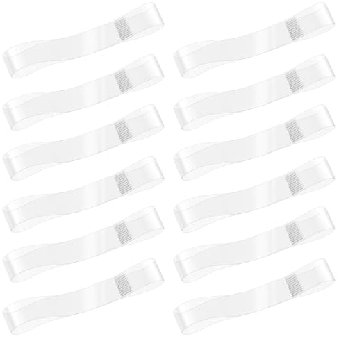 ASTER 12 Pairs Invisible High Heel Shoe Straps, Transparent Detachable Shoe Straps for Heels, Women Elastic Shoe Laces Anti Loose Shoelace Belt Shoes Band for Holding Loose High Heel