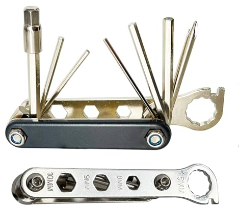KITBEST Fahrrad Multitool, 13 in 1 Fahrrad Multifunktionswerkzeug Fahrrad Werkzeug, Kompaktes Fahrrad Reparaturset Werkzeugset MTB Mountainbike Rennrad Zubehör Gadget für Unterwegs