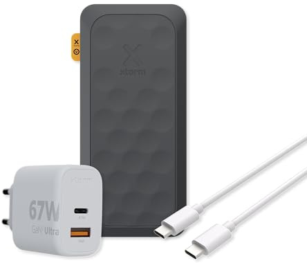 Xtorm 67W Fuel Series 5 Power Bank 27000mAh + Xtorm 67W GaN2 Ultra Home Charger + Essential USB-C PD Cable