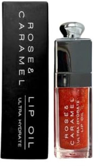 Rose & Caramel Lip Oil, Hydrating, Fruit Flavoured, Tinted, Non Sticky, Long Lasting Lip Gloss (Mars)