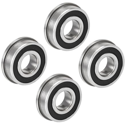 Kozelo 4 Stück F6202-2RS Flanschkugellager - [15x35x11mm] Präzisionslager aus Chromstahl als Ersatz für industrielle Geräte, doppelt abgedichtet