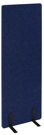 DeeDuud Raumtrenner 61 x 168 cm, Mobile Akustik Trennwand PET Raumteiler mit 4 universellen Rädern für Wohnzimmer Büro Restaurant (Blau)