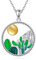 ONEFINITY Kaktus Kette 925 Sterling Silber Kaktus Anhänger Halskette Sonnenuntergang Kaktus Schmuck Geschenk für Damen
