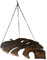 Monstera - Soporte para copas de vino con forma de hoja para colgar, soporte para copas de vino, soporte para copas de vino colgante, estante de vidrio de madera elegante para armario, sala de estar,