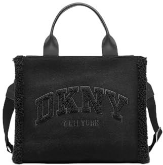 DKNY Women's Hadlee Mid Tote, Black/Silver, One Size