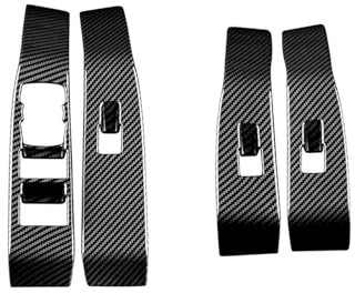 BYAMBD Autozubehör Autofenster-Steuerknopfrahmen, Innenzubehör, Carbon-Look-Aufkleber, Für Mus&Tang Mach-E 2021 2022 2023