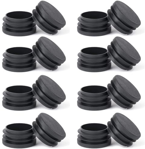 OSDUE Patas de Silla, 16 Piezas Tapón de Tubería Redondos Diámetro del Círculo 40 mm Insertos de Tubos Fabricados en Plástico Tapones Redondos para Patas de Mesa,Sillas, Sofás