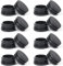 OSDUE Round Plastic End Caps, 16PCS 40mm Black Plastic Plug, Non-Slip Furniture Feet Pads, Table Foot Cover Caps Floor Protectors for Bed Chair Sofa Table Shelf（1.57”）