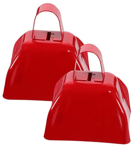 ibasenice 2stücke Metall Kuhglocken Fußball Kuhglocken Für Sportveranstaltungen Mit Griff Für Fußballspiele