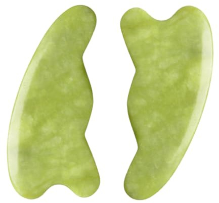 Healvian Kopfhaut- Und Körpermassage – 2er-pack Gua Sha-massagetabletten – Natürliches Jade-guasha-brett Zur Linderung
