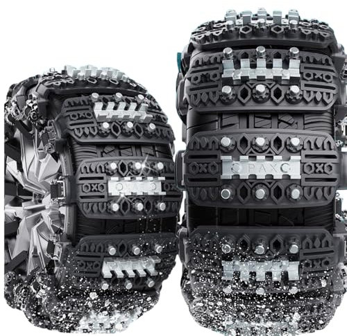 SPYMX Wiederverwendbare Schneeketten für Jeep Grand Cherokee WK2 2011 2012 2013–2022, verstellbare tragbare Notfall-Schneereifenketten, Auto-Außenzubehör, F 225–265