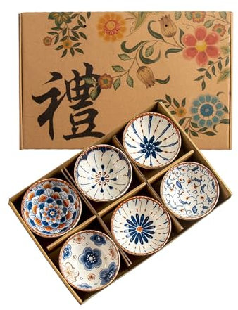 Ceramic Bowls Set with Gift Box 300ml Stackable Serving Dishes Ideal for Rice Soup Desserts Snacks Decorative Tapas Bowls