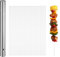 M METERXITY 100-Pack Metal Kabob Skewers, 13 Inch 304 Stainless Steel Barbecue BBQ Skewers for Grilling with Portable Storage Tube for Party/Outdoor