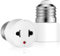 IMIKEYA 2 Stück E27 Adapter Steckdose, Glühbirnen-Steckdosen-Adapter E27 Steckdosenadapter Steckdose for Veranda Kamera Terrasse Garage, 2-Polig Weiß