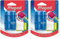 Maped - 2in1 Radier/Anspitzer CONNECT TRANSLUZENT, 2-Loch für dicke und dünne Stifte, nachfüllbar, inkl. 1x Ersatz-Radierer - grün, blau, pink - zufällige Farbauswahl (Packung mit 2)