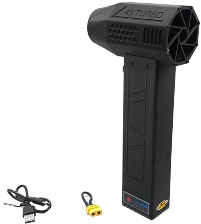 Qussedser 50mm Turbo Jet Fan XL Violent Fan 4000 MAh Stepless Speed Adjustment 1300g Thrust Air Blower Car Dryer Yard Cleaner