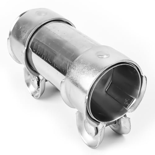 Collier Echappement, Manchon Echappement 50mm, Collier Echappement Moto 50mmx95mm Universels Voitures En Acier Inoxydable Tuyau D'échappement Double Pince