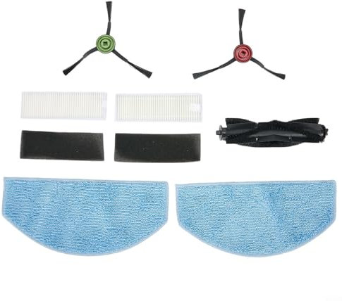 Zilimontt Lot de pièces de rechange pour aspirateurs robotiques Laresar Evol 3, serpillères, serpillères, filtres HEPA et brosses (A)