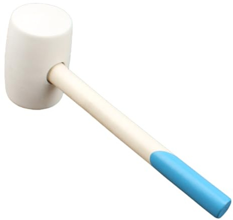 DECOMELODY Gummihammer mit Robustem Holzgriff Stoßdämpfender Fliesenhammer für Verlegung und Dekoration Rutschfester Griff Langlebig und Schonend für Oberflächen Vielseitig Einsetzbar im